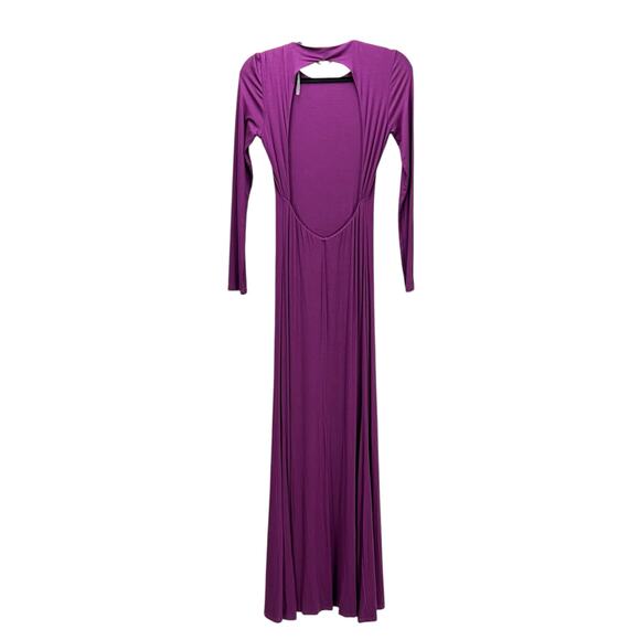 NWT Lulu’s Purple 3/4 Sleeve Open Back Dress Size Medium - Picture 3 of 7